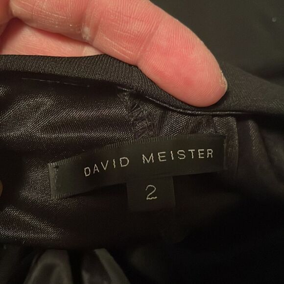 EUC! David Meister Halter Asymmetrical "Little Black Dress" - Size 0/2 - Picture 8 of 8